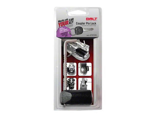 BOLT Lock Trailer Coupler Pin Lock for Early Model Double Cut Keys