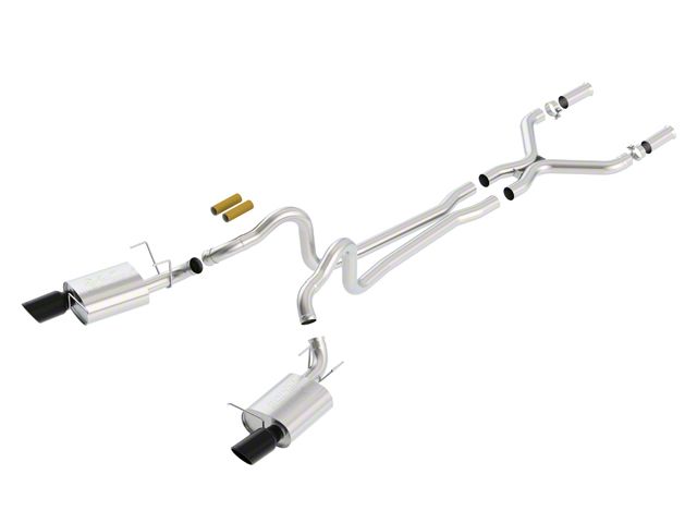 Borla ATAK Cat-Back Exhaust with Black Chrome Tips (11-12 Mustang GT)