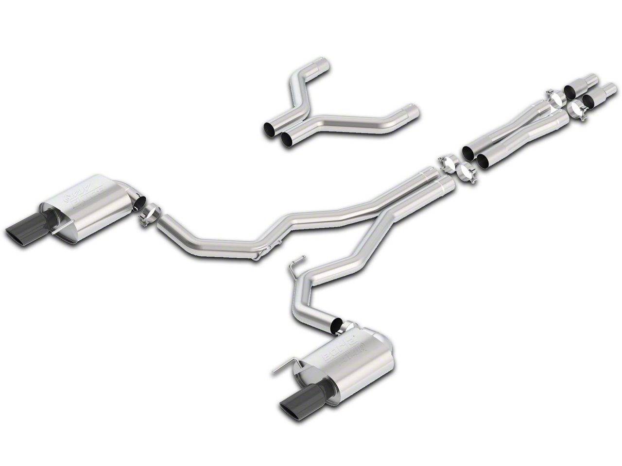 Borla Mustang ATAK CatBack Exhaust with Black Chrome Tips 140630BC (15