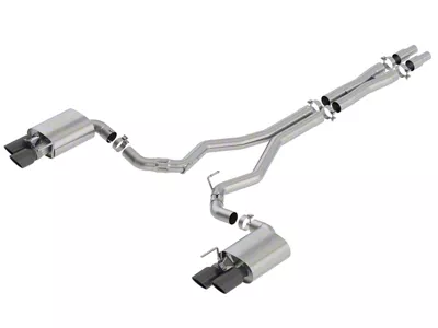 Borla ATAK Cat-Back Exhaust with Black Chrome Tips (18-23 Mustang GT Fastback w/ Active Exhaust)