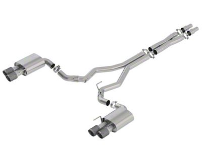 Borla ATAK Cat-Back Exhaust with Bright Carbon Fiber Tips (18-23 Mustang GT Fastback w/o Active Exhaust)