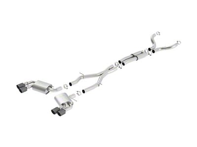 Borla ATAK Cat-Back Exhaust with Black Carbon Fiber Tips (16-24 Camaro SS Coupe w/ NPP Dual Mode Exhaust or Quad Exhaust)