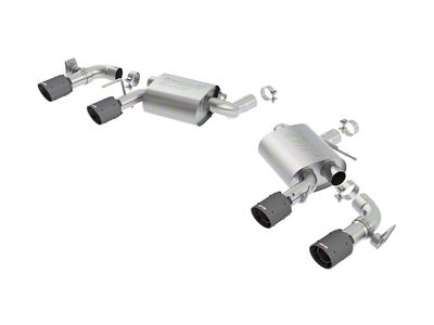 Borla S-Type Axle-Back Exhaust with Black Carbon Fiber Tips (16-24 Camaro SS w/ NPP Dual Mode Exhaust)