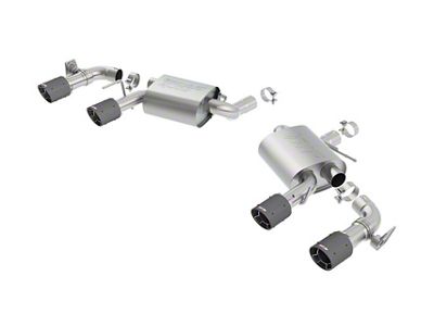 Borla S-Type Axle-Back Exhaust with Carbon Fiber Tips (16-24 Camaro SS w/ NPP Dual Mode Exhaust)