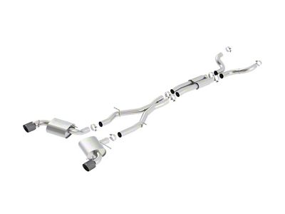 Borla S-Type Cat-Back Exhaust with Black Carbon Fiber Tips (16-24 Camaro SS Coupe w/o NPP Dual Mode Exhaust)