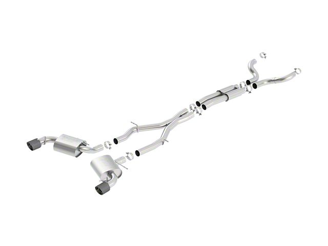 Borla S-Type Cat-Back Exhaust with Carbon Fiber Tips (16-24 Camaro SS Coupe w/o NPP Dual Mode Exhaust)