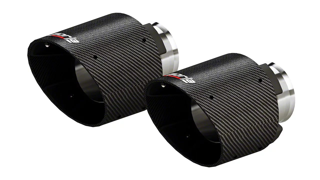 Borla Charger ClampOn Exhaust Tip; 5Inch; Carbon Fiber 60729CFBA (15
