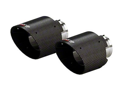 Borla Clamp-On Exhaust Tip; 5-Inch; Carbon Fiber (15-23 V8 HEMI Charger)