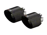 Borla Clamp-On Exhaust Tip; 5-Inch; Carbon Fiber (15-23 V8 HEMI Charger)
