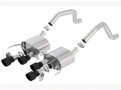 Borla ATAK Axle-Back Exhaust with Intercooled Ceramic Black Tips (15-19 Corvette C7 Z06 w/ NPP Dual Mode Exhaust; 17-19 Corvette C7 Grand Sport w/ Manual Transmission, NPP Dual Mode Exhaust & w/o AFM Valves)