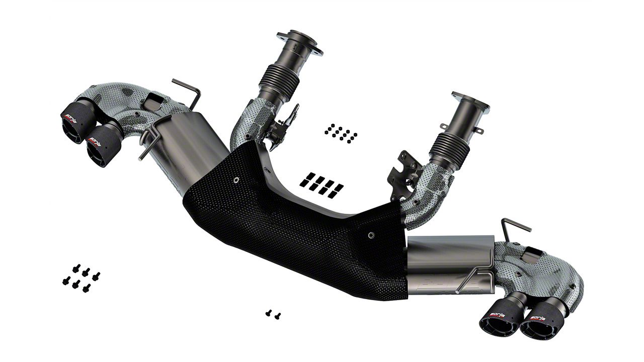 Borla Corvette ATAK CatBack Exhaust with Bright Carbon Fiber Tips and AFM Valves 140841CF (20