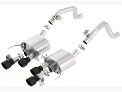 Borla S-Type Axle-Back Exhaust with Intercooled Ceramic Black Tips (14-19 Corvette C7 w/ AFM Valves & NPP Dual Mode Exhaust, Excluding Grand Sport w/ Manual Transmission, Z06 & ZR1)
