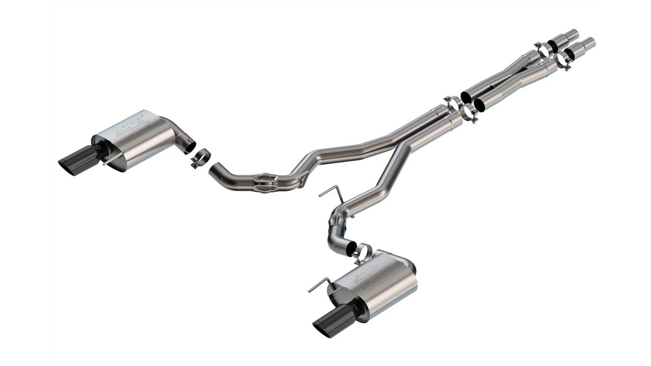 Borla ATAK Cat-Back Exhaust with Black Chrome Tips (2024 Mustang GT Fastback w/o Active Exhaust)