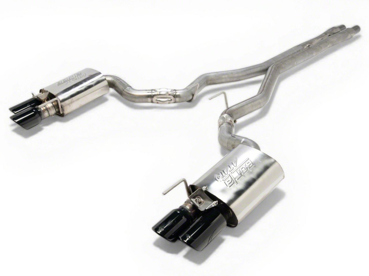 フォード マスタング V8用ボーラーマフラーATAK Borla Mustang ATAK Cat-Back Exhaust with Black Chrome Tips