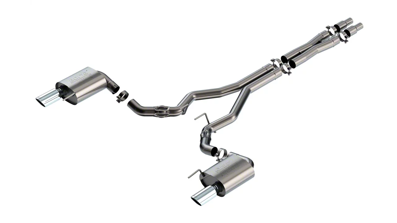 Borla ATAK Cat-Back Exhaust with Chrome Tips (2024 Mustang GT Fastback w/o Active Exhaust)