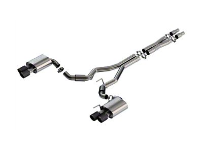Borla ATAK Cat-Back Exhaust with Quad Black Carbon Fiber Tips (24-25 Mustang GT Fastback w/o Active Exhaust)