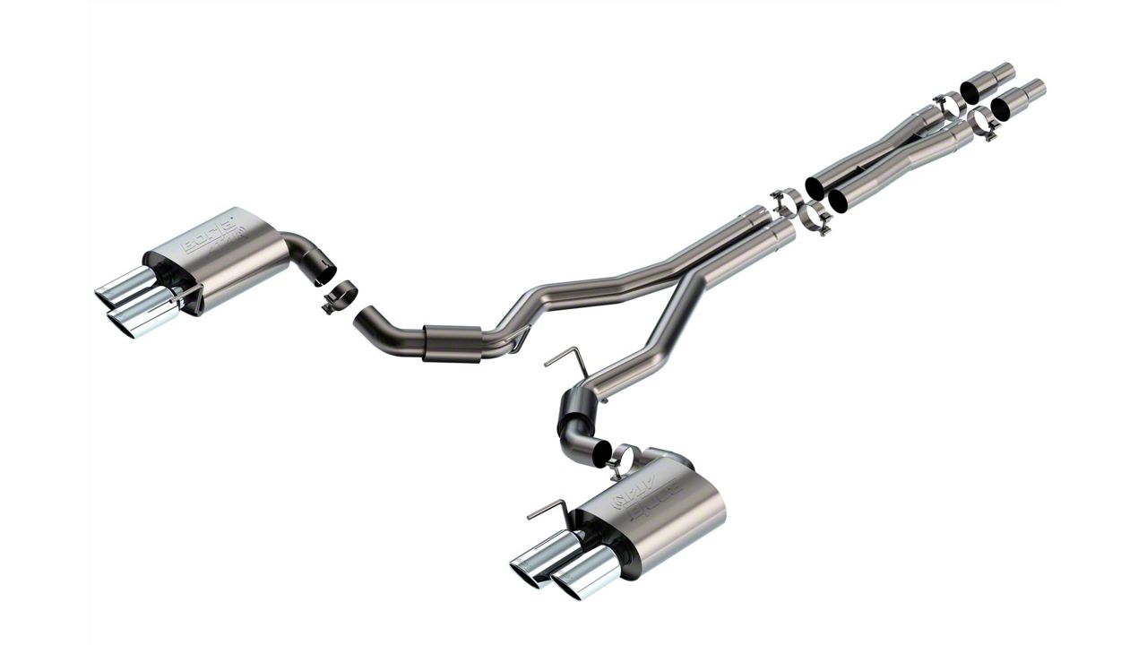 Borla ATAK Cat-Back Exhaust with Quad Chrome Tips (2024 Mustang GT Fastback w/o Active Exhaust)