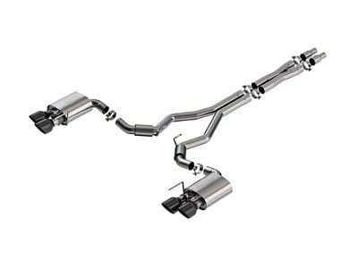 Borla S-Type Cat-Back Exhaust with Black Chrome Tips (24-25 Mustang Dark Horse)