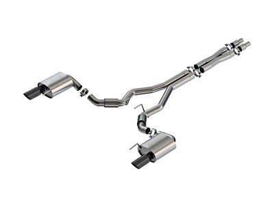 Borla S-Type Cat-Back Exhaust with Black Chrome Tips (24-25 Mustang GT Fastback w/o Active Exhaust)