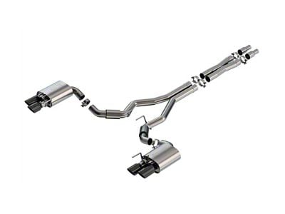 Borla S-Type Cat-Back Exhaust with Black Chrome Tips (24-25 Mustang GT Fastback w/ Active Exhaust)