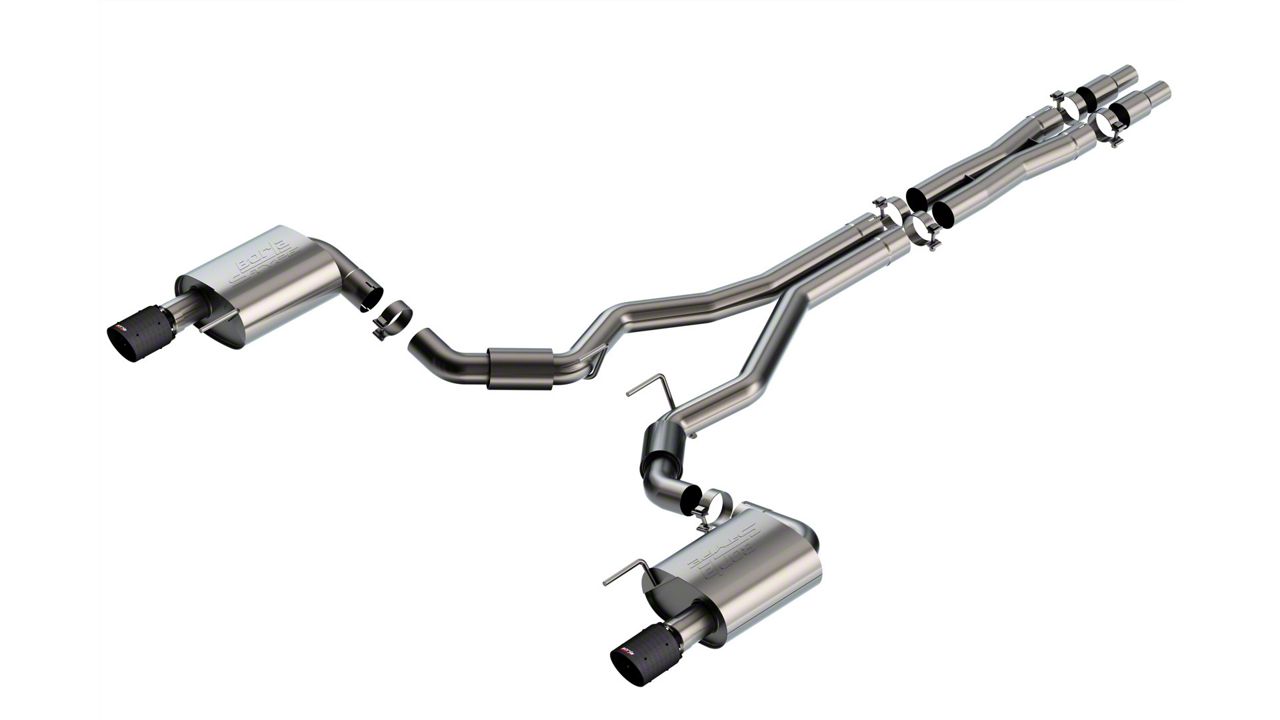 Borla S-Type Cat-Back Exhaust with Carbon Fiber Tips (2024 Mustang GT Fastback w/o Active Exhaust)