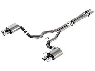Borla S-Type Cat-Back Exhaust with Chrome Tips (24-25 Mustang GT Fastback w/ Active Exhaust)