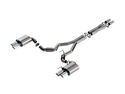 Borla S-Type Cat-Back Exhaust with Quad Polished Tips (24-25 Mustang GT Fastback w/o Active Exhaust)