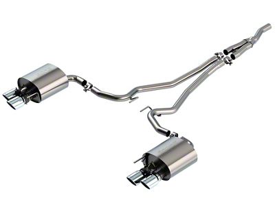 Borla S-Type Cat-Back Exhaust with Chrome Tips (19-23 Mustang EcoBoost w/ Active Exhaust)