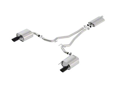 Borla Touring Cat-Back Exhaust with Black Chrome Tips; EC-Type Approved (15-23 Mustang EcoBoost w/o Active Exhaust)