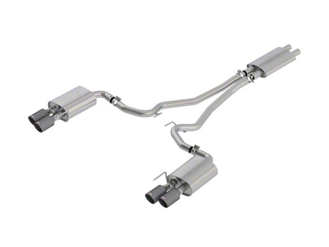 Borla Touring Cat-Back Exhaust with Carbon Fiber Tips; ECE Approved (18-23 Mustang GT w/ Active Exhaust)