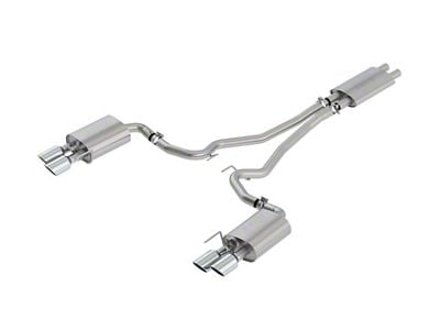Borla Touring Cat-Back Exhaust with Chrome Tips; ECE Approved (18-23 Mustang GT w/ Active Exhaust)
