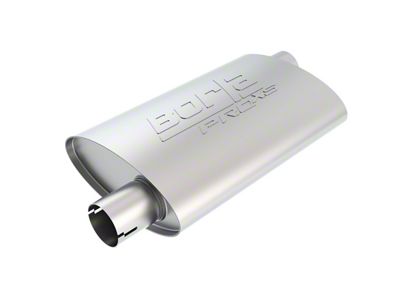 Borla Pro XS Offset/Offset Oval Muffler; 3-Inch Inlet/3-Inch Outlet (Universal; Some Adaptation May Be Required)