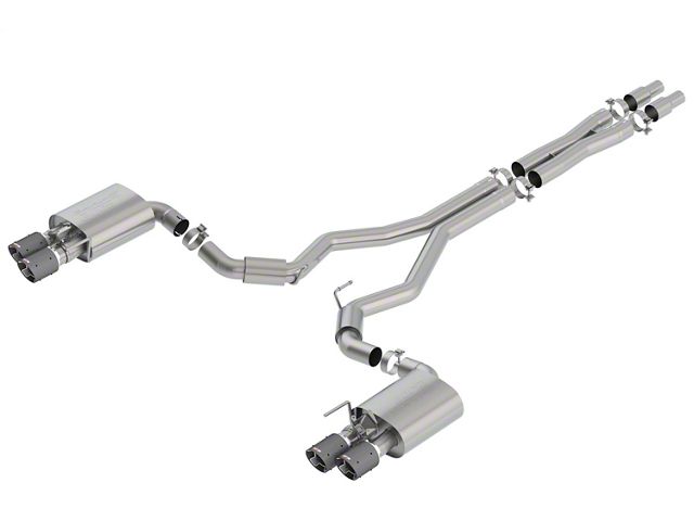 Borla S-Type Cat-Back Exhaust with Carbon Fiber Tips (18-23 Mustang GT Fastback w/ Active Exhaust)