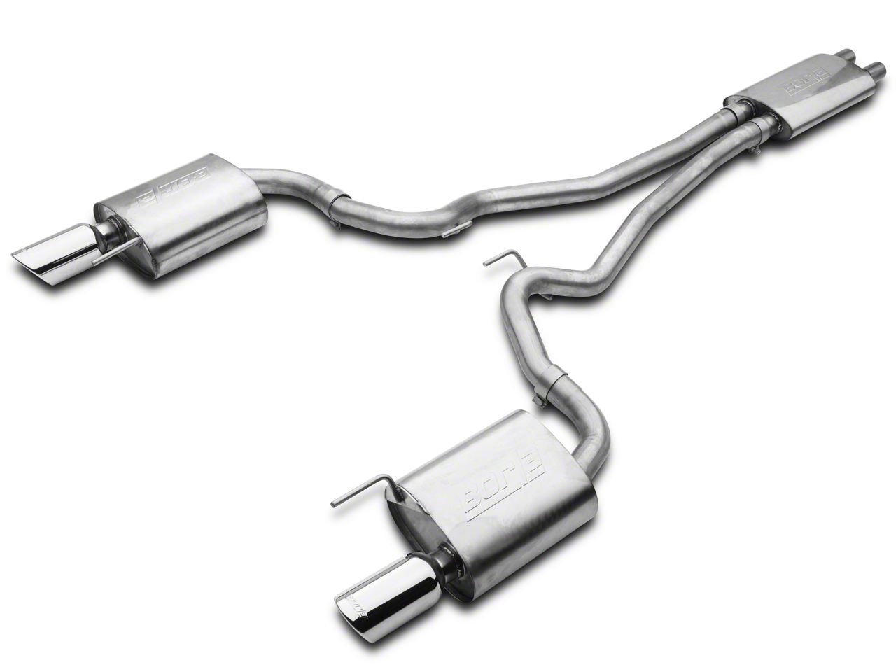 葵2508W2 Borla Mustang Touring 2.50-Inch Cat-Back Exhaust with Chrome