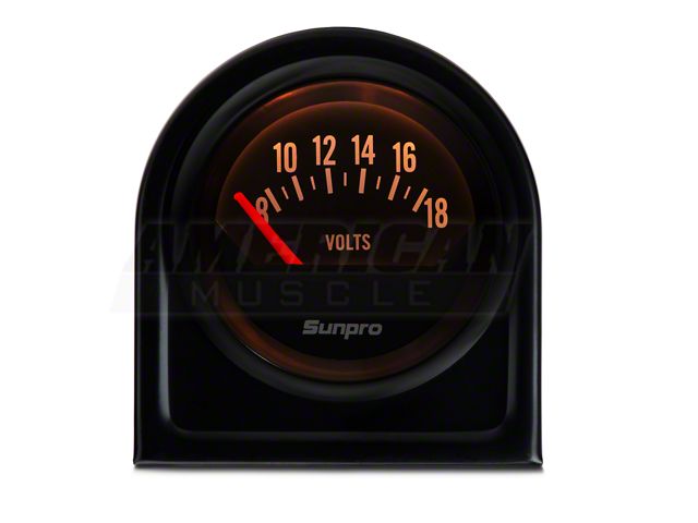 Bosch Black Styleline Voltmeter Gauge; Electrical (Universal; Some Adaptation May Be Required)