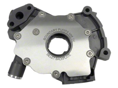 Boundary Racing Pumps Billet Oil Pump with Gear Vane Ported and Steel Back Plate; MartenWear Treated (99-15 V8 Mustang)