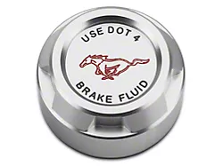 Drake Muscle Cars Brake Fluid Cap Cover with Running Pony Logo (15-23 Mustang GT, EcoBoost, V6)