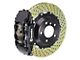 Brembo GT Series 4-Piston Front Big Brake Kit with 13-Inch 2-Piece Drilled Rotors; Black Calipers (98-02 Camaro)