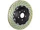 Brembo GT Series 4-Piston Front Big Brake Kit with 13-Inch 2-Piece Drilled Rotors; Silver Calipers (98-02 Camaro)