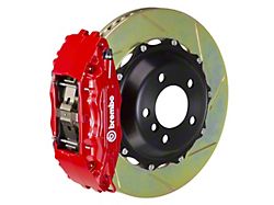 Brembo GT Series 4-Piston Front Big Brake Kit with 13-Inch 2-Piece Type 1 Slotted Rotors; Red Calipers (98-02 Camaro)