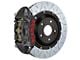 Brembo GT-S Series 4-Piston Rear Big Brake Kit with 15-Inch 2-Piece Type 3 Slotted Rotors; Black Hard Anodized Calipers (16-24 Camaro SS)