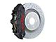 Brembo GT-S Series 6-Piston Front Big Brake Kit with 14-Inch 1-Piece Cross Drilled Rotors; Black Hard Anodized Calipers (16-24 Camaro LS, LT, SS)