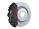 Brembo GT-S Series 6-Piston Front Big Brake Kit with 14-Inch 1-Piece Cross Drilled Rotors; Black Hard Anodized Calipers (10-15 V6 Camaro)