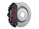 Brembo GT-S Series 6-Piston Front Big Brake Kit with 14-Inch 1-Piece Type 1 Slotted Rotors; Black Hard Anodized Calipers (16-24 Camaro LS, LT, SS)
