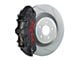 Brembo GT-S Series 6-Piston Front Big Brake Kit with 14-Inch 1-Piece Type 1 Slotted Rotors; Black Hard Anodized Calipers (10-15 V6 Camaro)