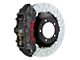 Brembo GT-S Series 6-Piston Front Big Brake Kit with 15-Inch 2-Piece Type 3 Slotted Rotors; Black Hard Anodized Calipers (10-15 V6 Camaro)