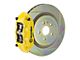 Brembo GT Series 4-Piston Rear Big Brake Kit with 14.40-Inch 1-Piece Type 1 Slotted Rotors; Yellow Calipers (10-15 V6 Camaro)