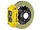 Brembo GT Series 4-Piston Rear Big Brake Kit with 15-Inch 2-Piece Cross Drilled Rotors; Yellow Calipers (10-15 Camaro, Excluding Z/28)