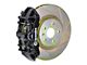Brembo GT Series 6-Piston Front Big Brake Kit with 14-Inch 1-Piece Type 1 Slotted Rotors; Black Calipers (10-15 V6 Camaro)