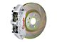 Brembo GT Series 6-Piston Front Big Brake Kit with 14-Inch 1-Piece Type 1 Slotted Rotors; Silver Calipers (10-15 V6 Camaro)